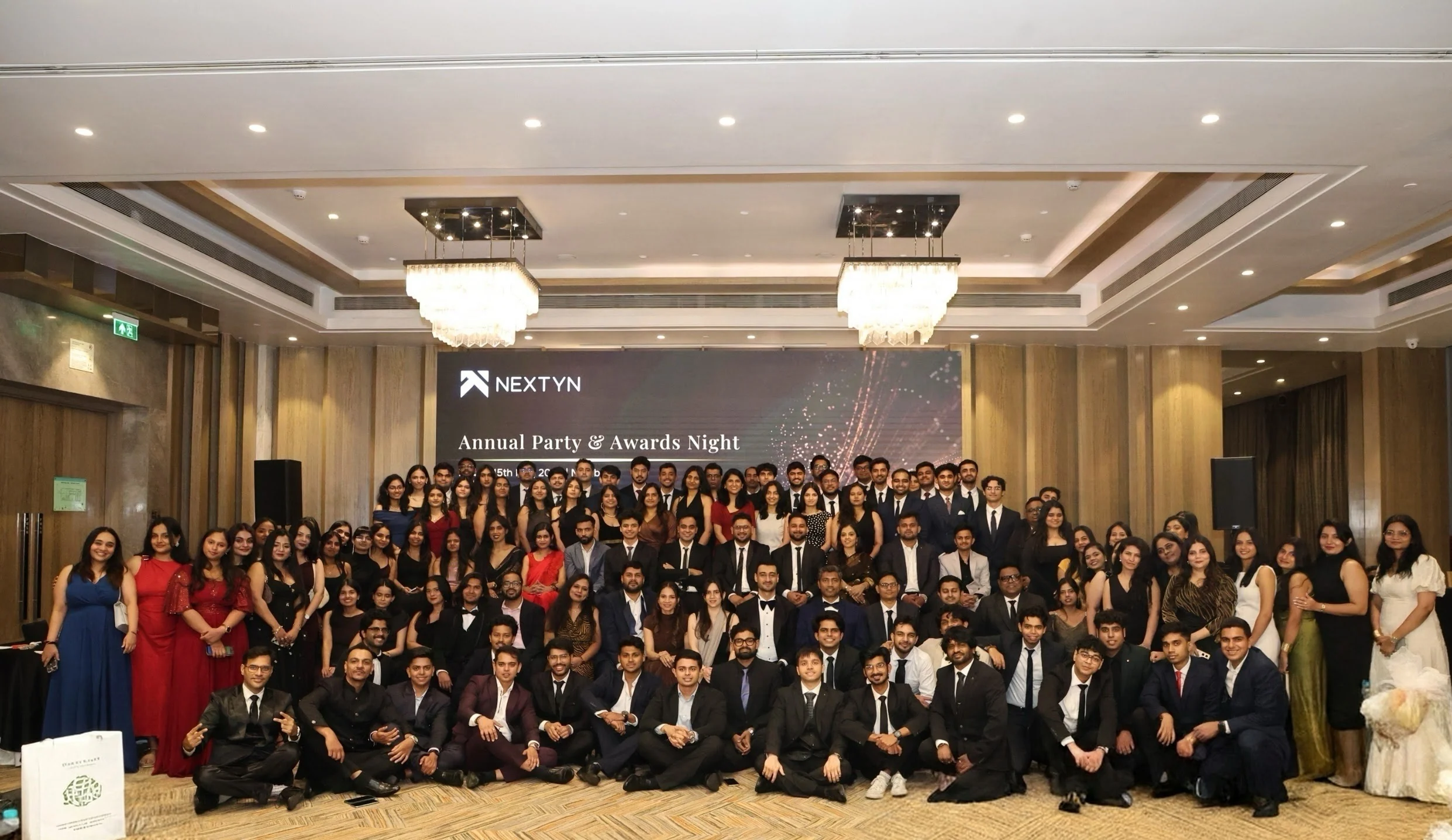 The Nextyn team together at the annual party and awards night